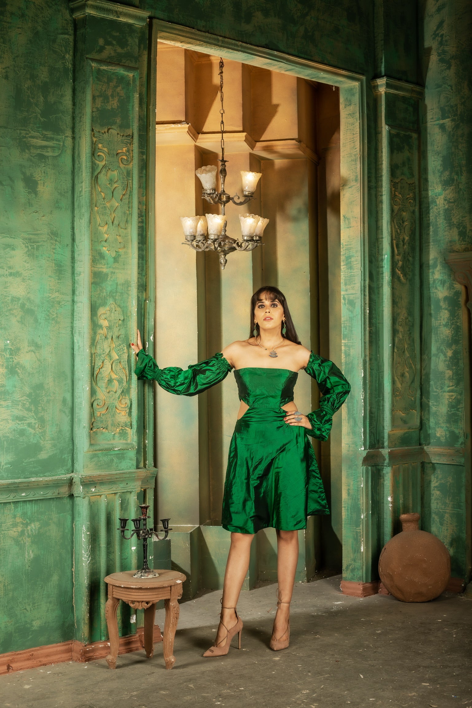 green silk off the shoulder dress ZAPAKA Women Dark Green Prom Dress with Appliques Mermaid Off The Shoulder Evening Dress with Slit, Dark Green / US10